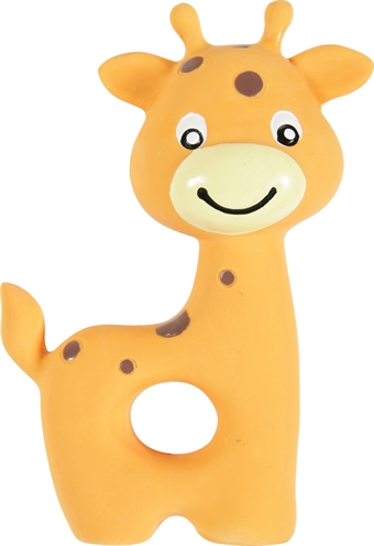 Zolux puppyspeelgoed latex giraffe oranje